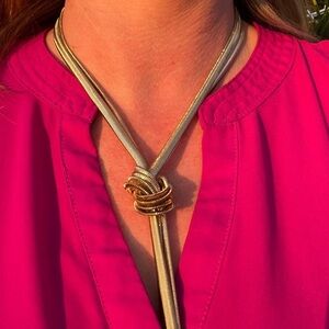 Gold Tone Knot Pendant Chain Necklaces by I-N-C